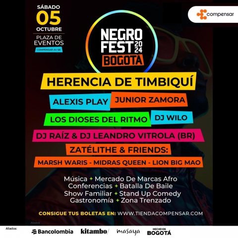 'Negro Fest 2024' se celebrará en Bogotá